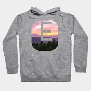 Initial E Sunset Photograph Hoodie